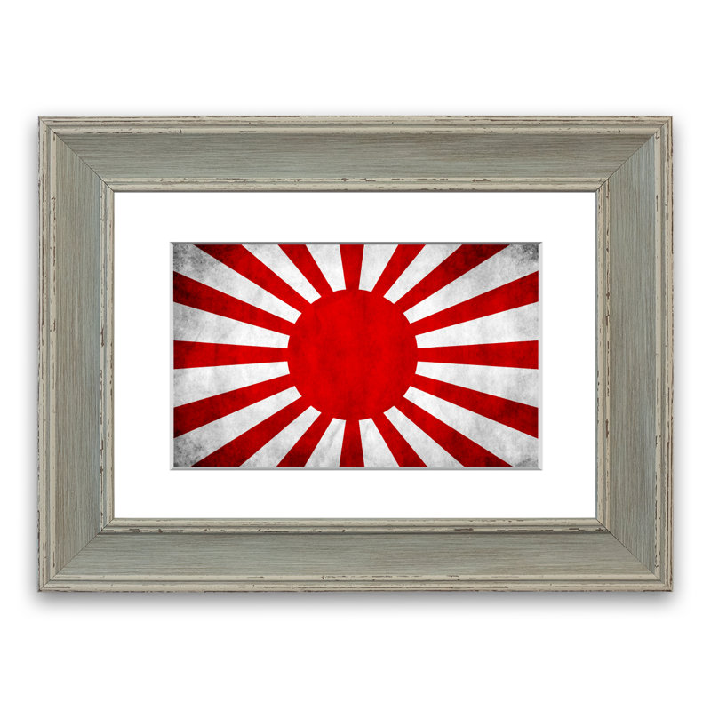 East Urban Home Gerahmtes Poster Japanische Kriegsflagge | Wayfair.de